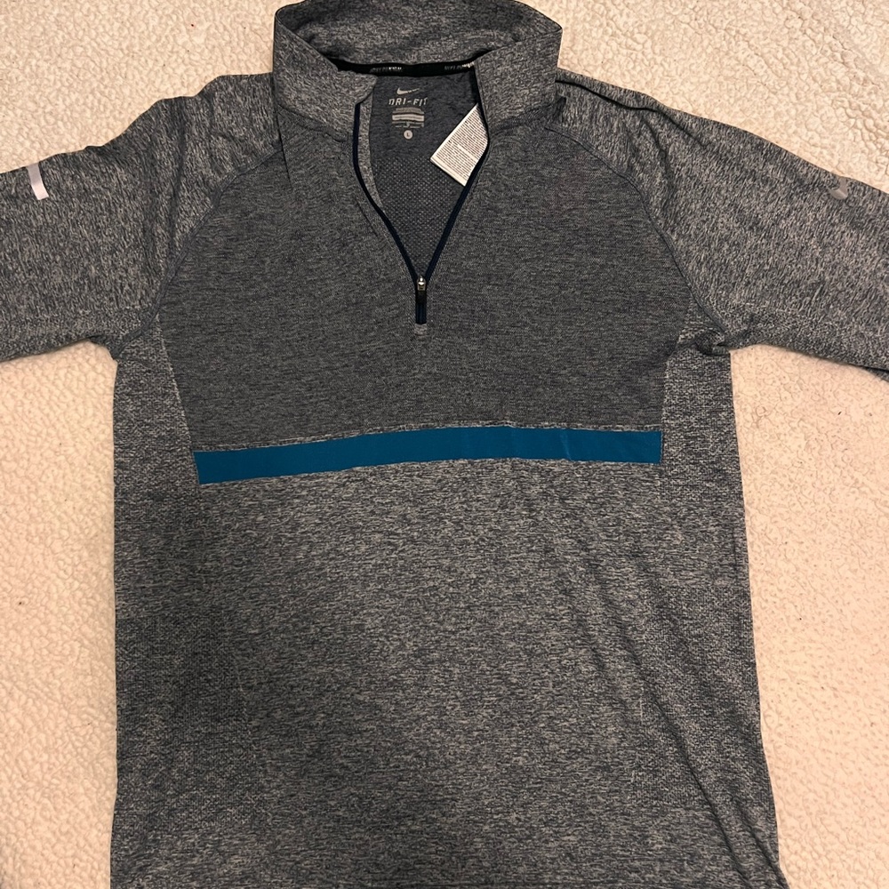 Nike Dri fit running 3 quarter zip up